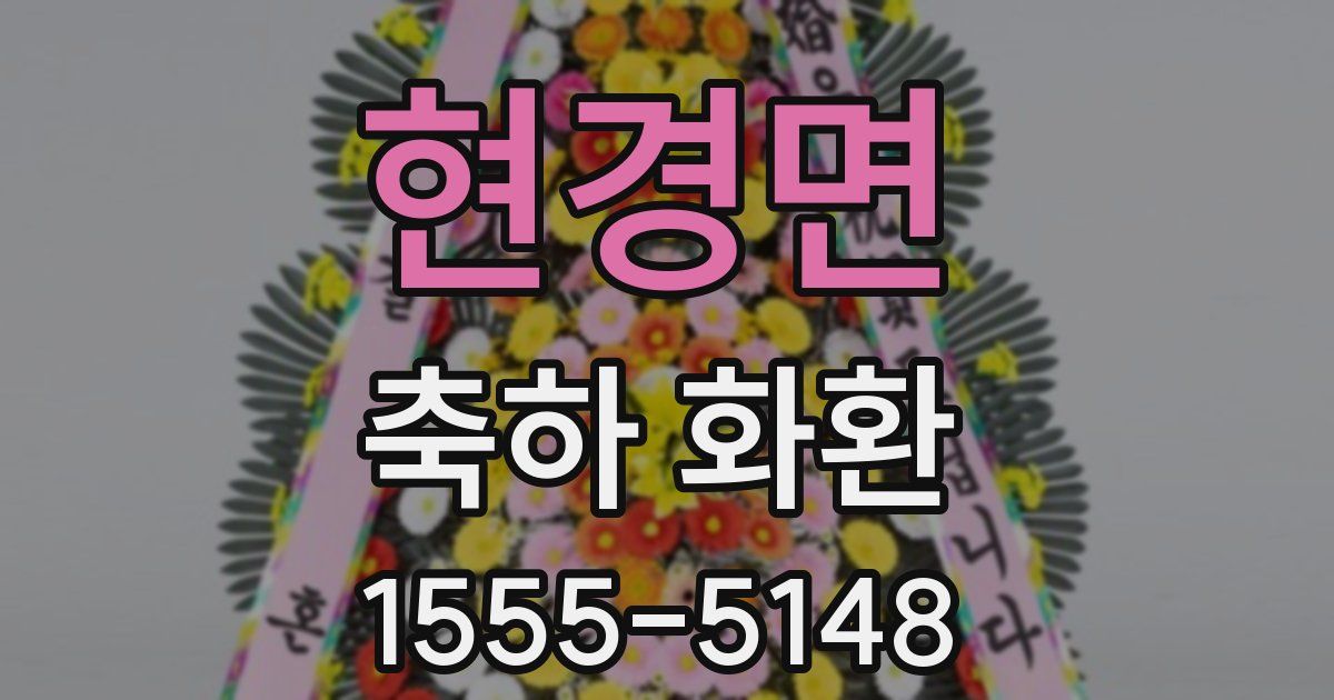 현경면 축하 화환