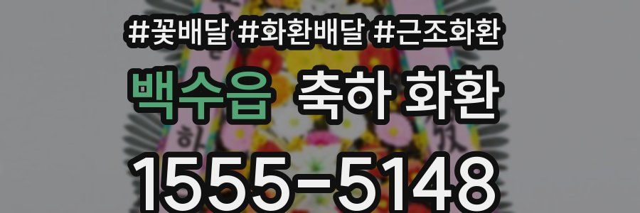 백수읍 축하 화환