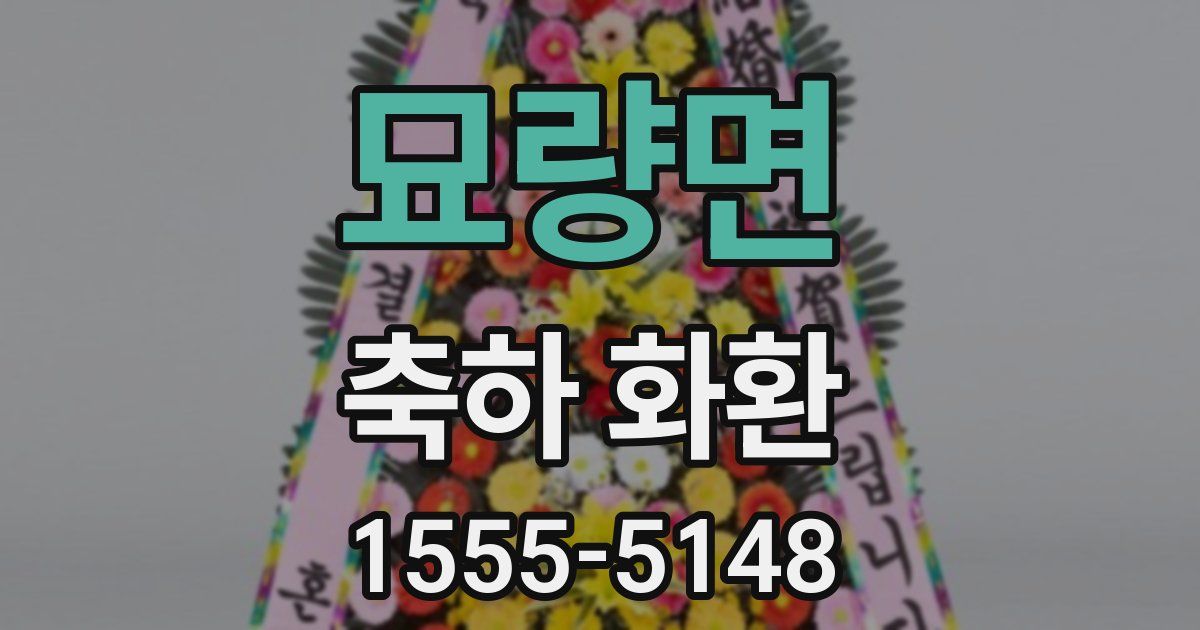 묘량면 축하 화환