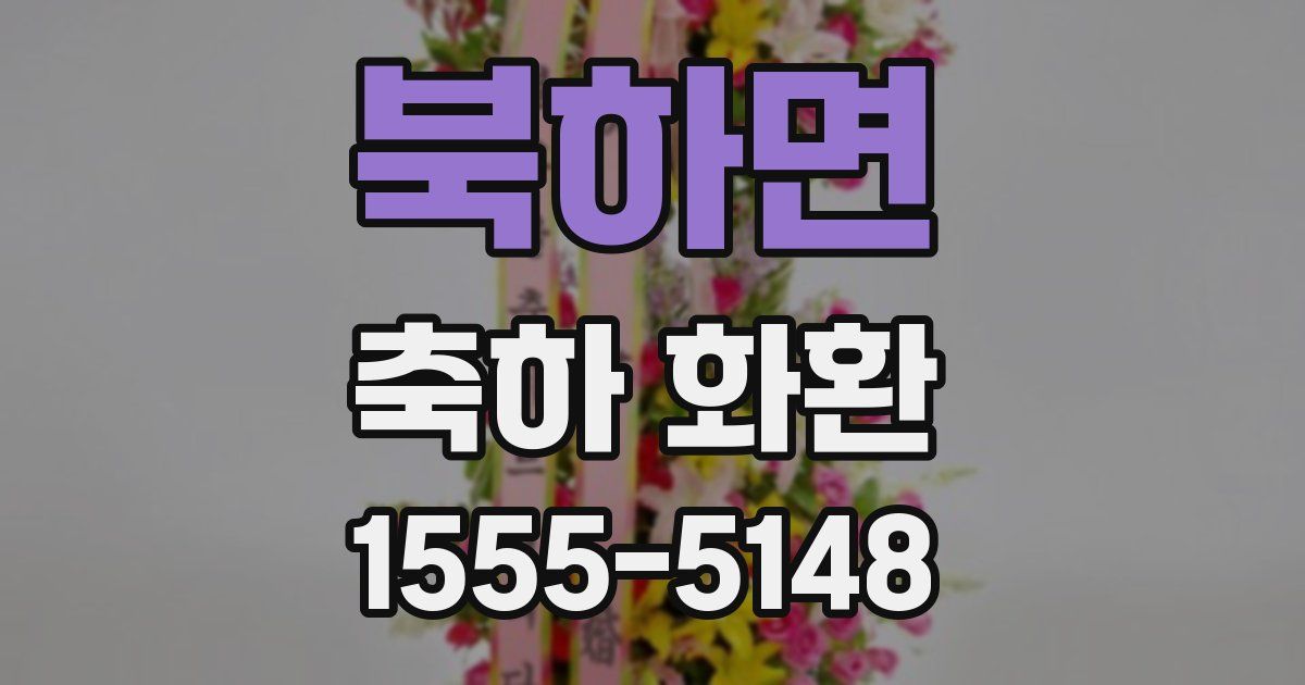북하면 축하 화환