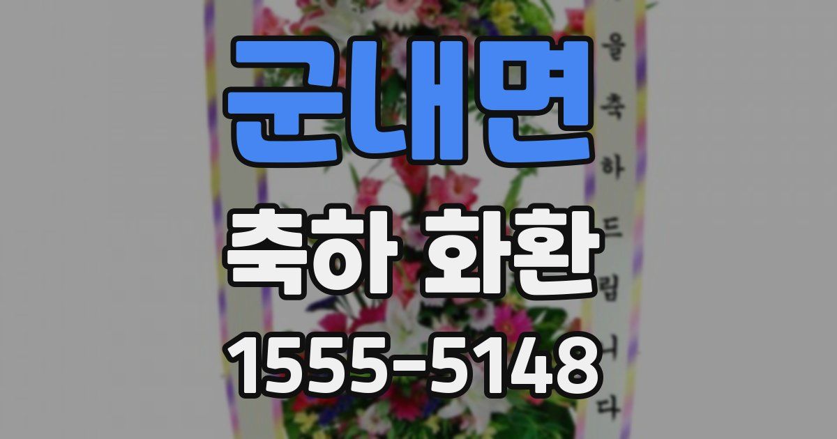 군내면 축하 화환