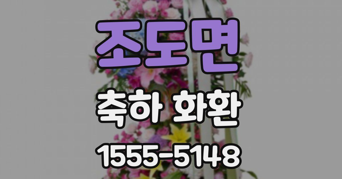 조도면 축하 화환