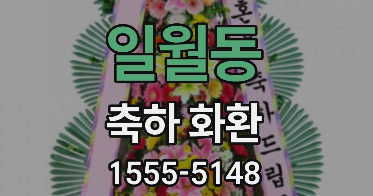 일월동 축하 화환