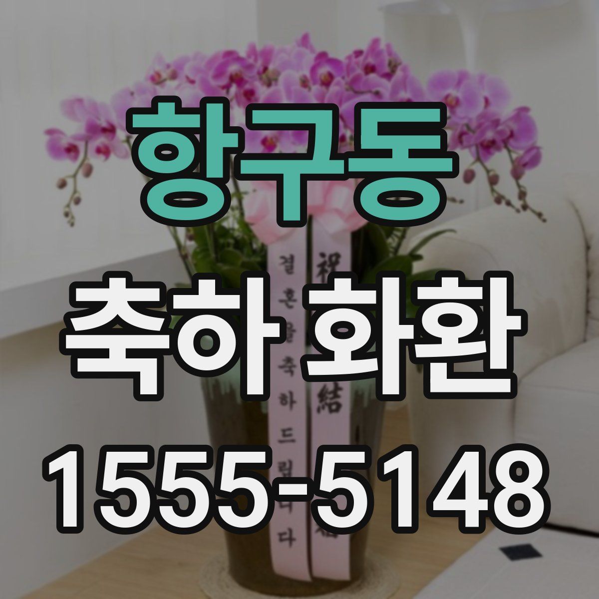 항구동 축하 화환