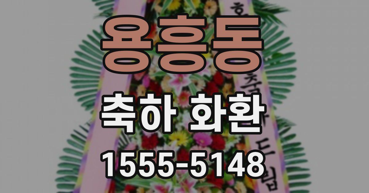 용흥동 축하 화환