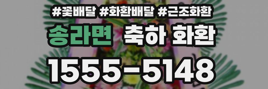 송라면 축하 화환