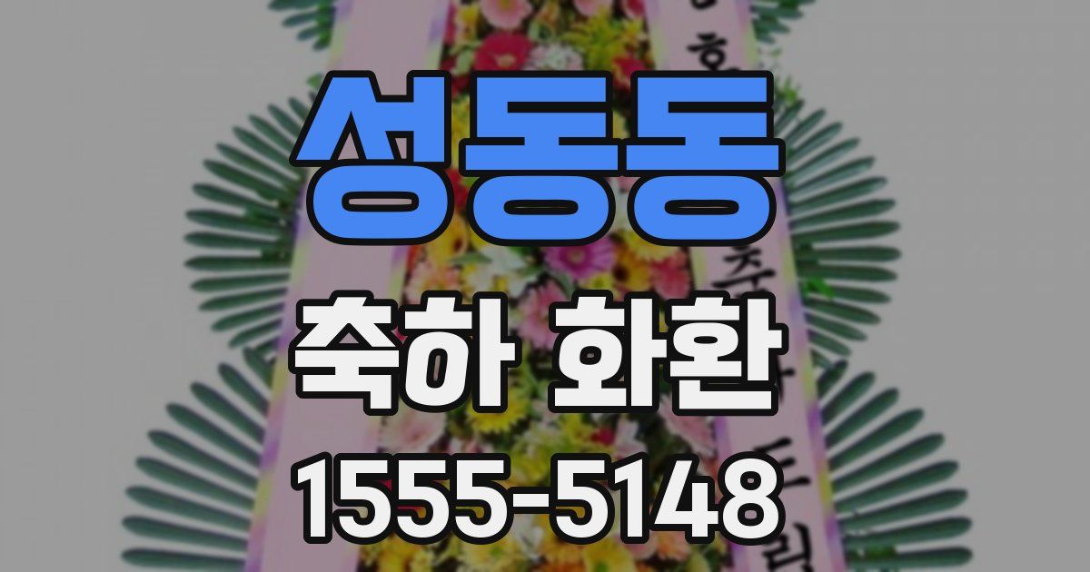 성동동 축하 화환