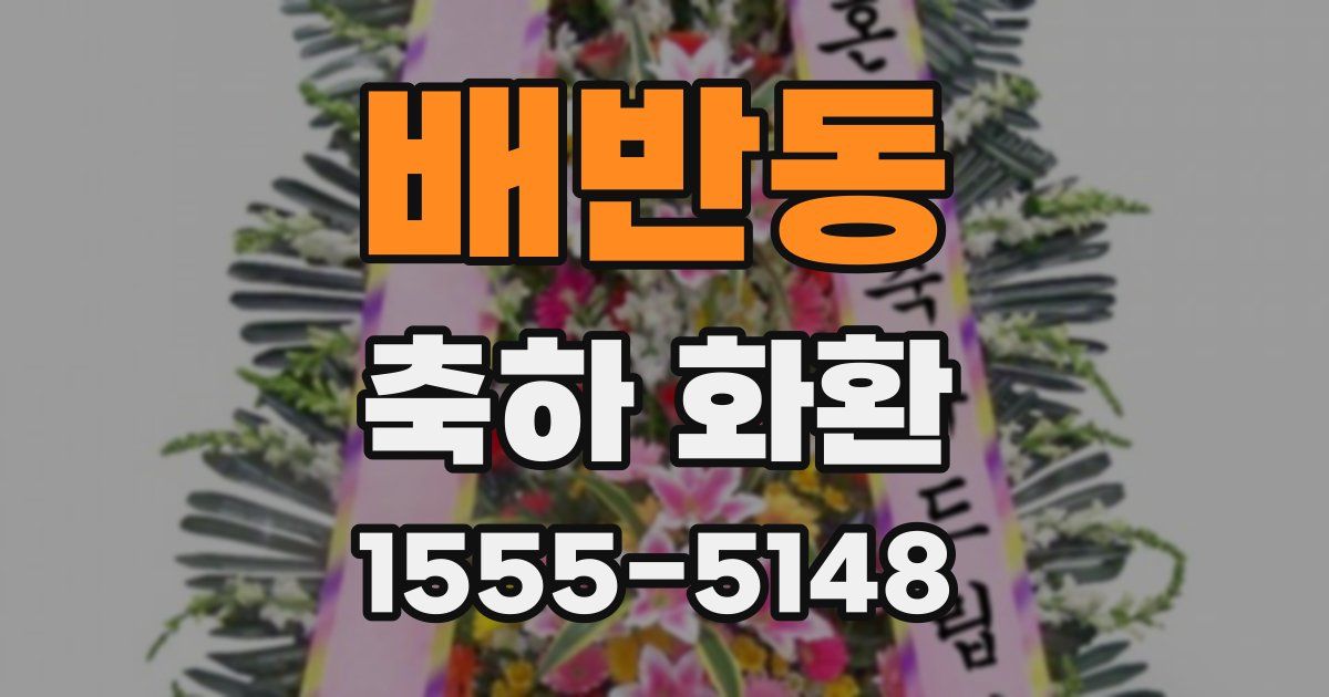 배반동 축하 화환