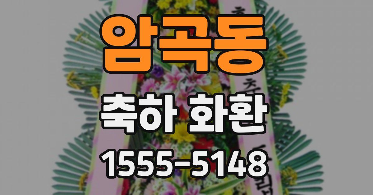 암곡동 축하 화환