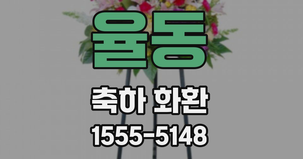 율동 축하 화환