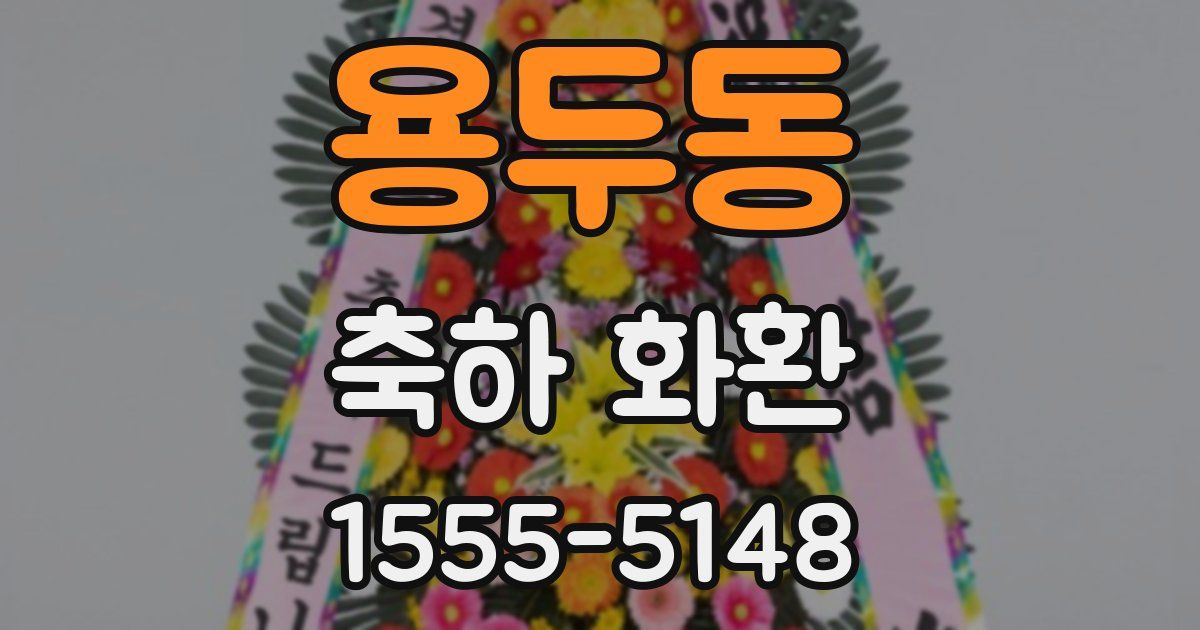 용두동 축하 화환
