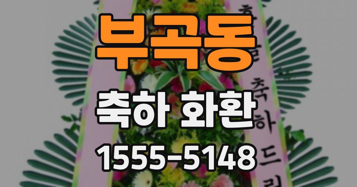 부곡동 축하 화환