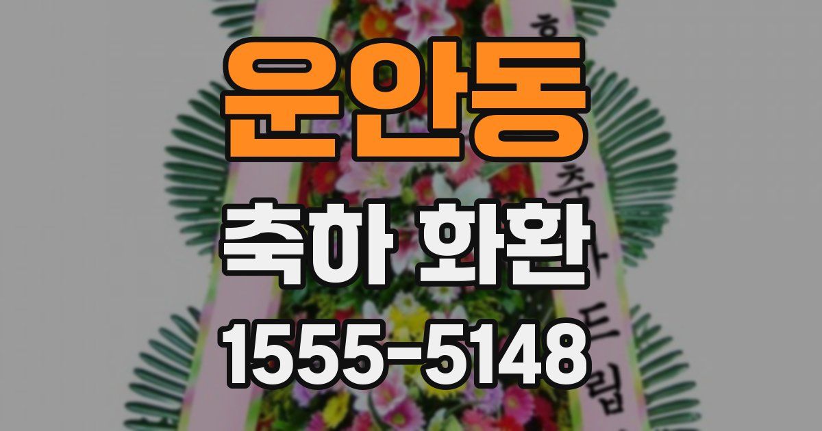 운안동 축하 화환