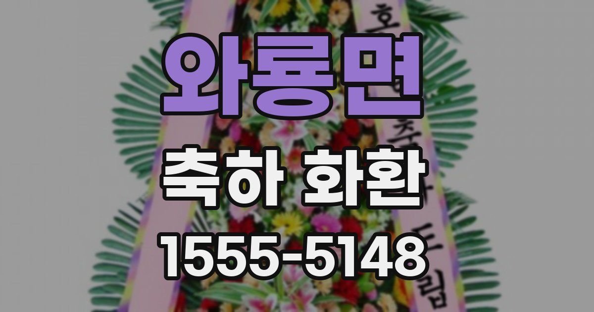 와룡면 축하 화환