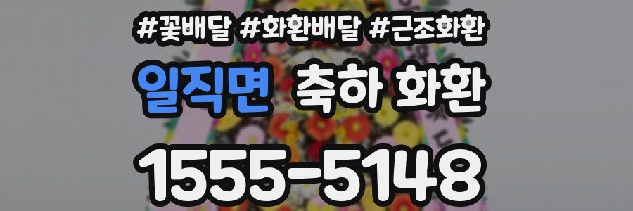 일직면 축하 화환