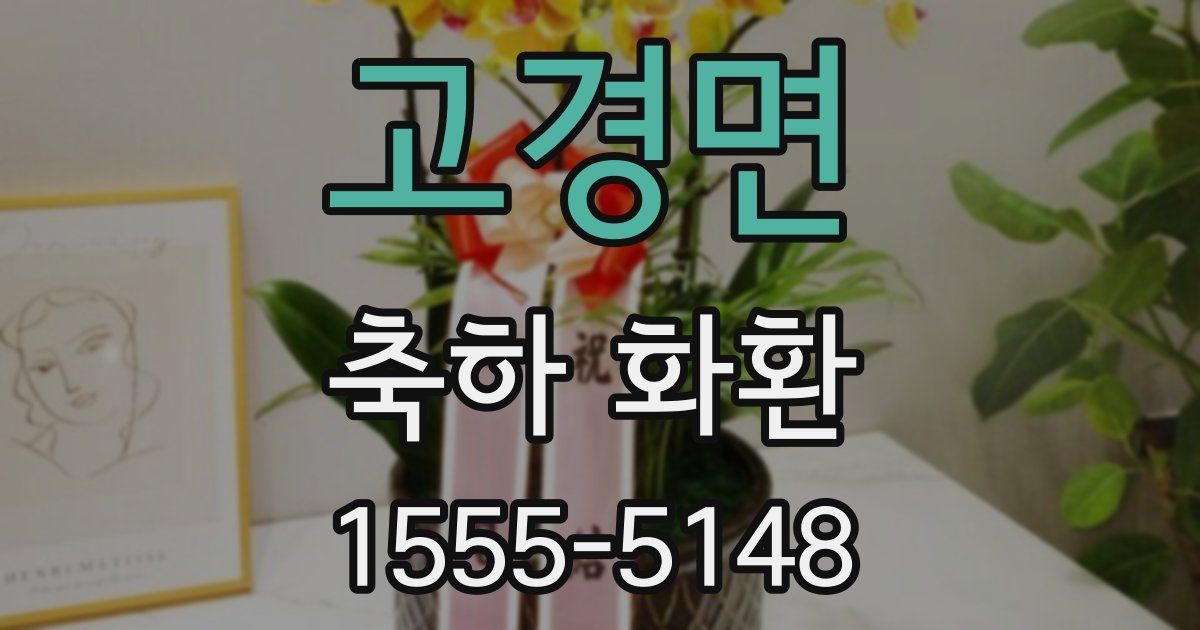 고경면 축하 화환