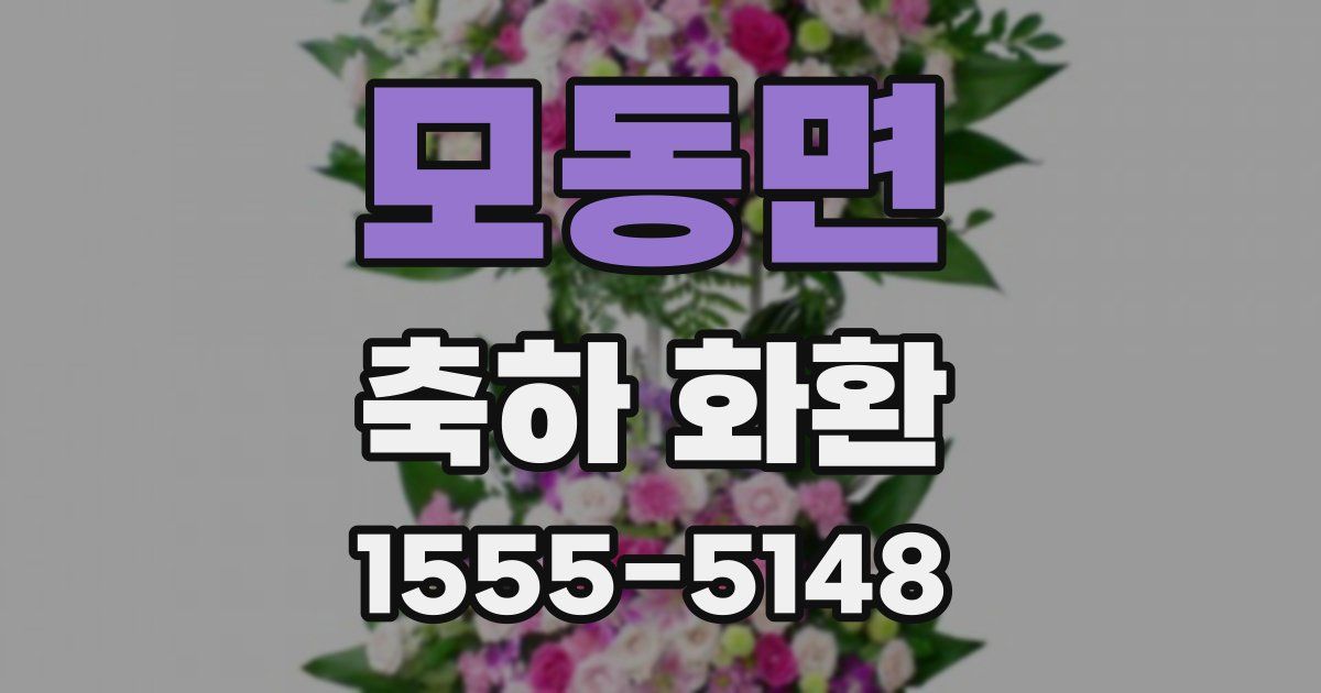 모동면 축하 화환