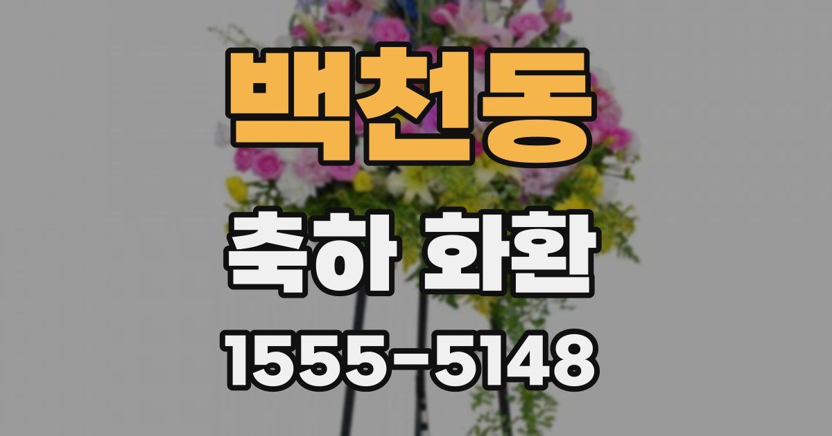 백천동 축하 화환