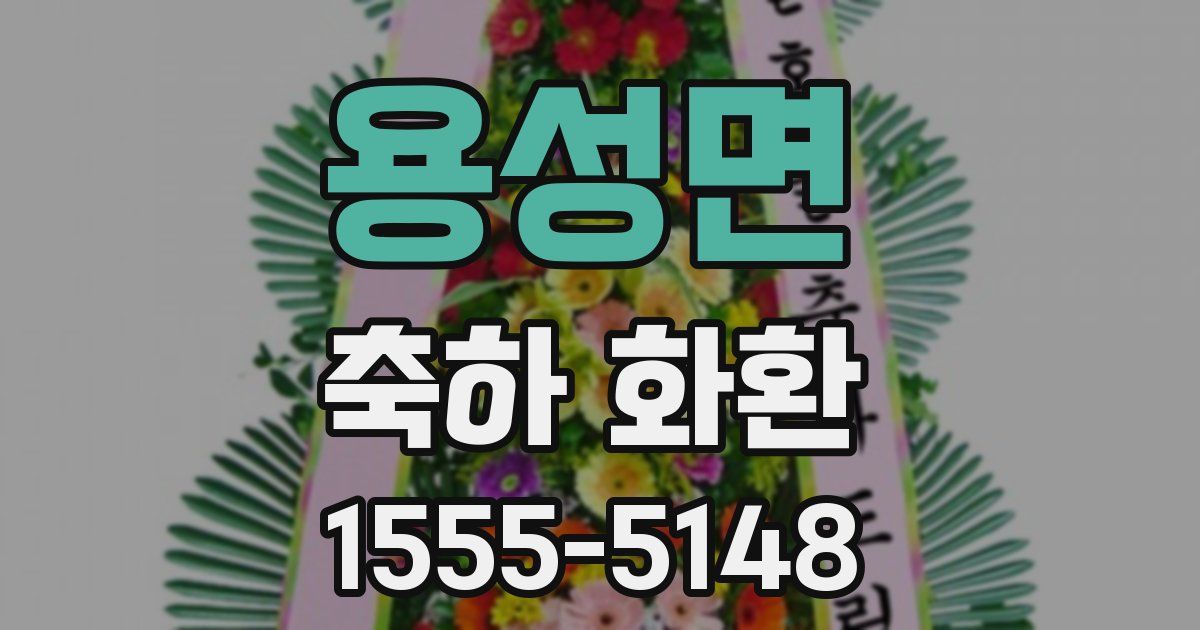 용성면 축하 화환