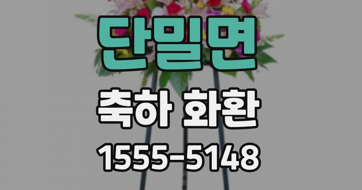 단밀면 축하 화환