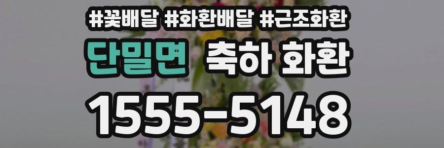 단밀면 축하 화환