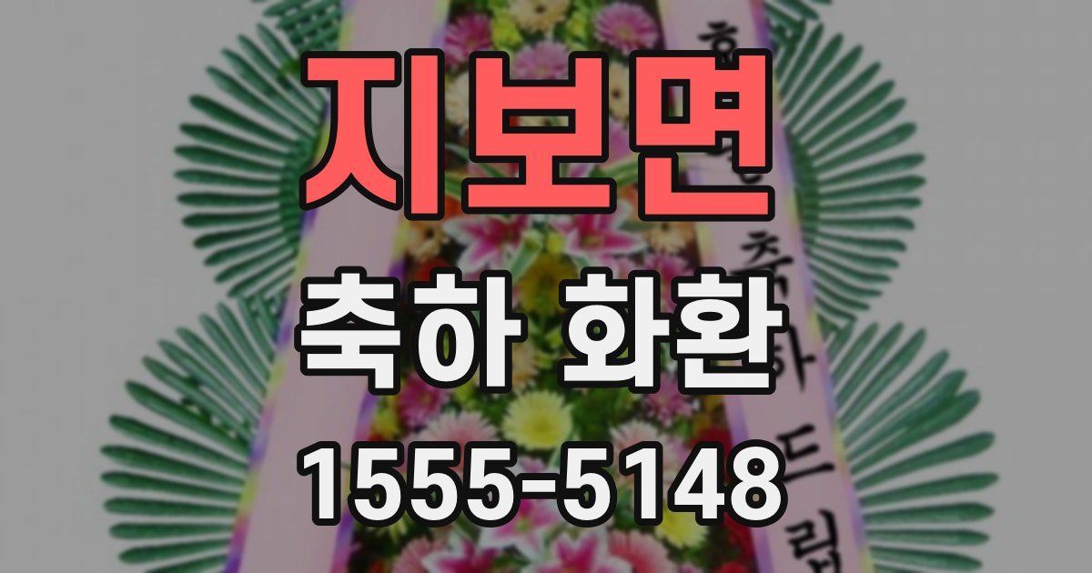 지보면 축하 화환