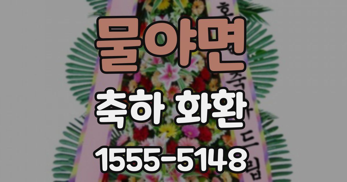 물야면 축하 화환
