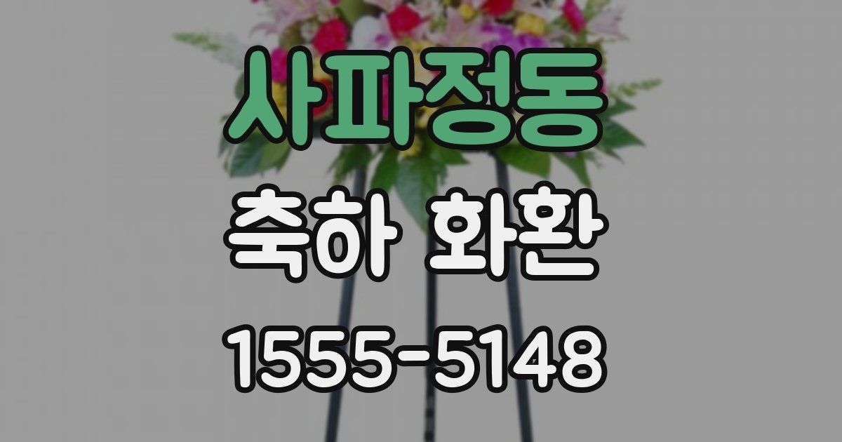 사파정동 축하 화환
