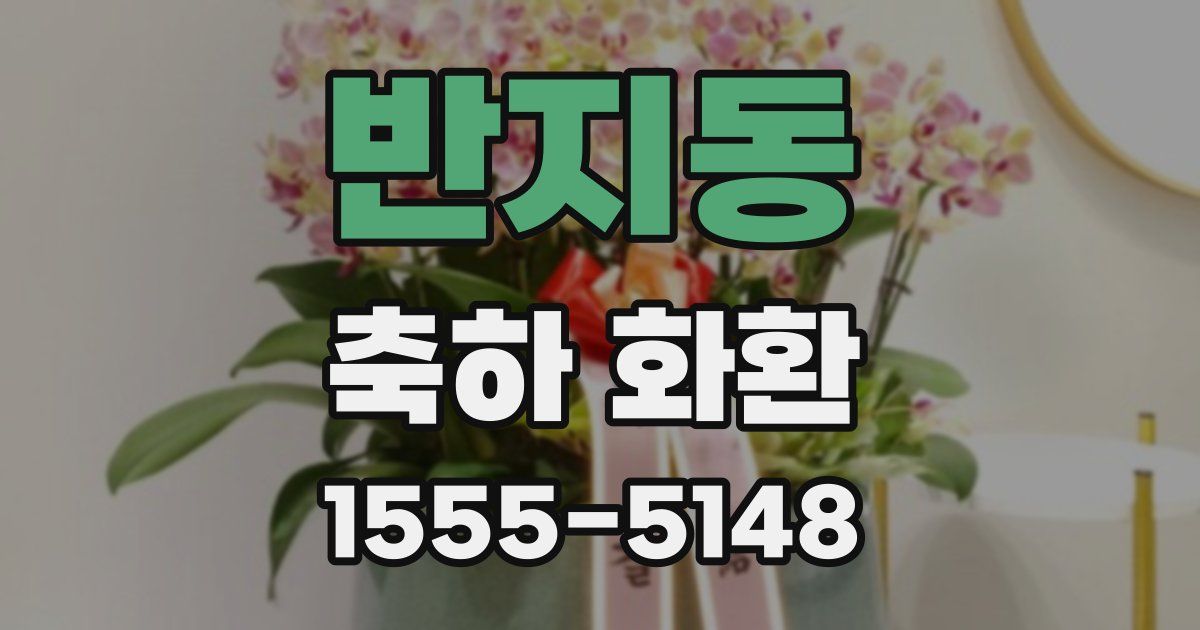 반지동 축하 화환
