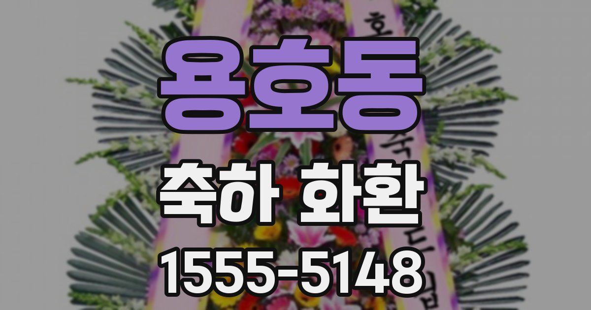 용호동 축하 화환
