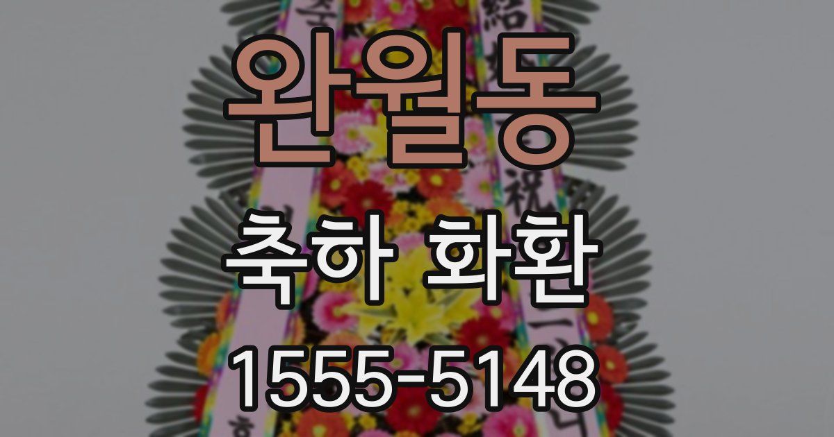 완월동 축하 화환