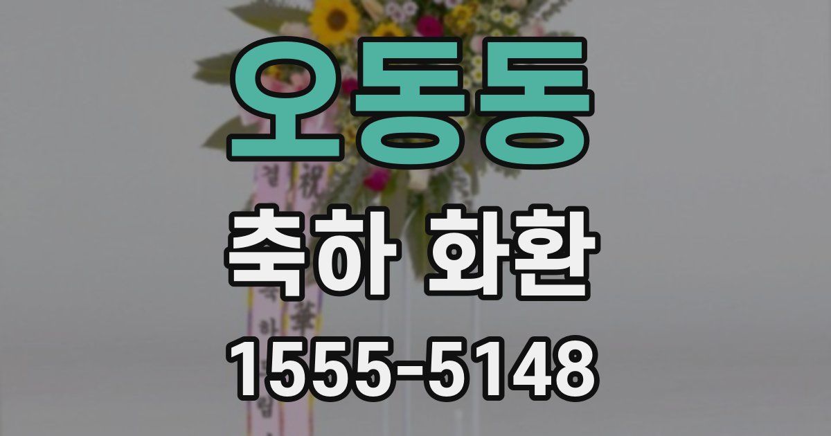 오동동 축하 화환