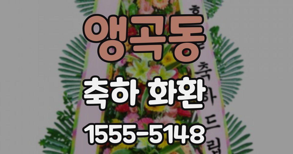앵곡동 축하 화환