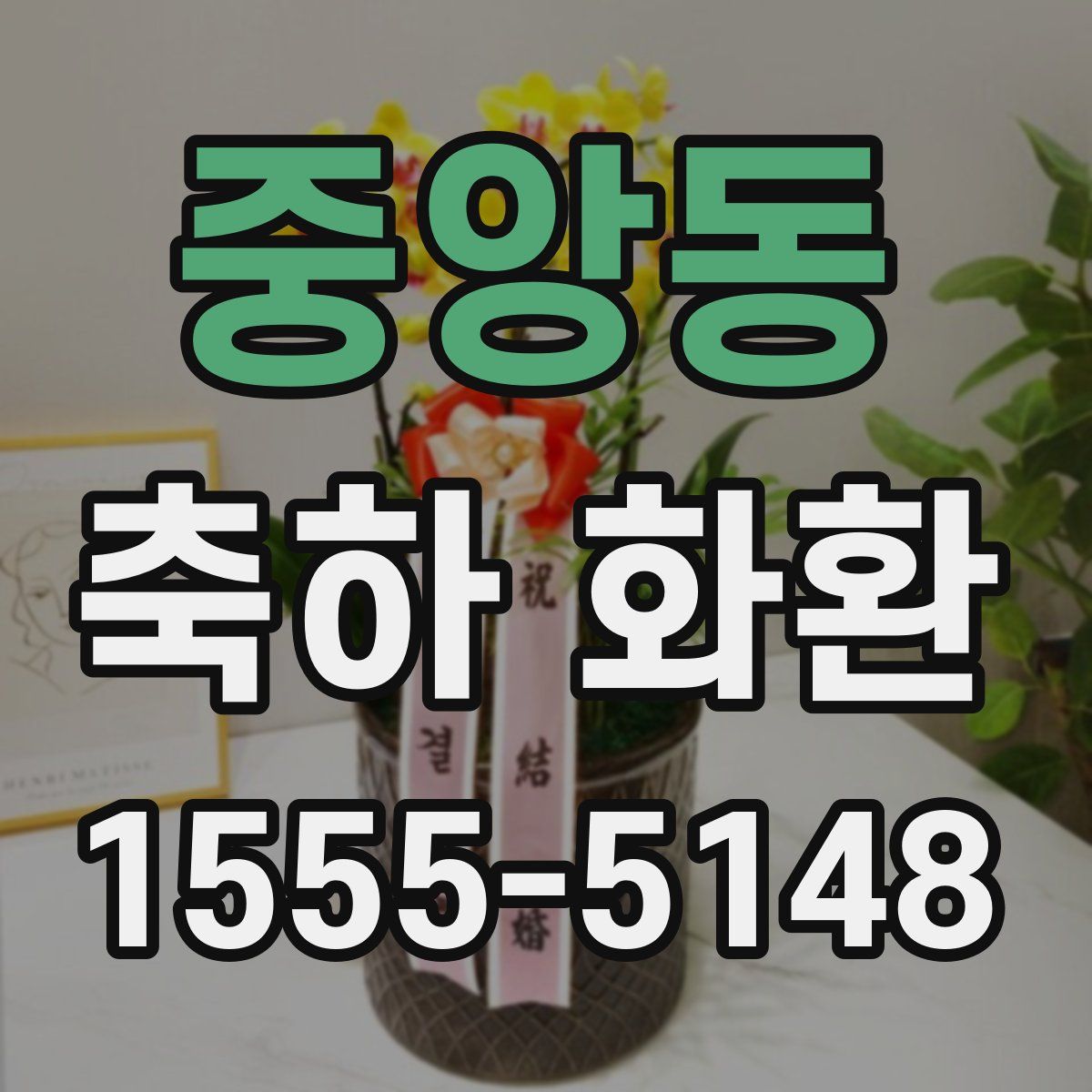 중앙동 축하 화환