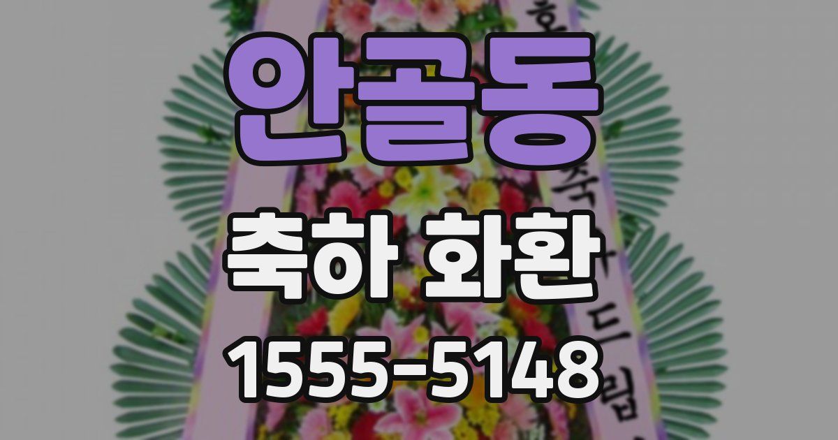 안골동 축하 화환