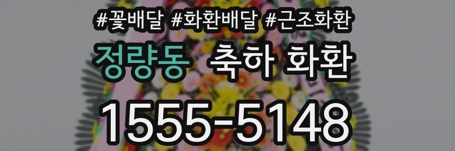 정량동 축하 화환