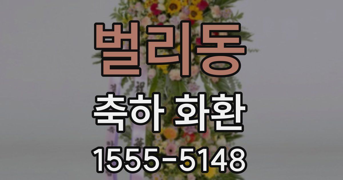 벌리동 축하 화환
