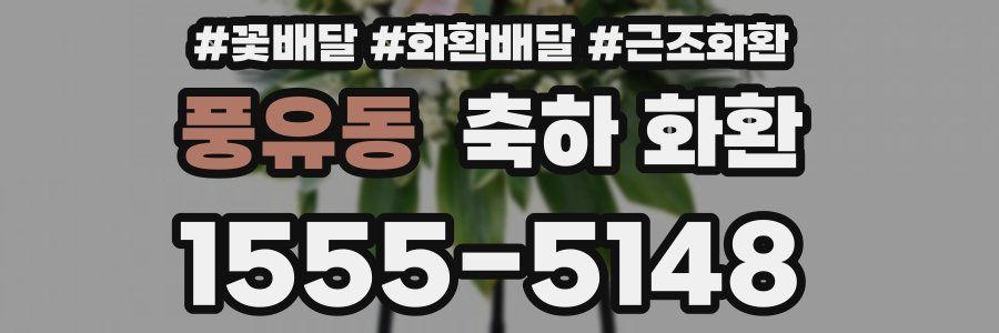 풍유동 축하 화환