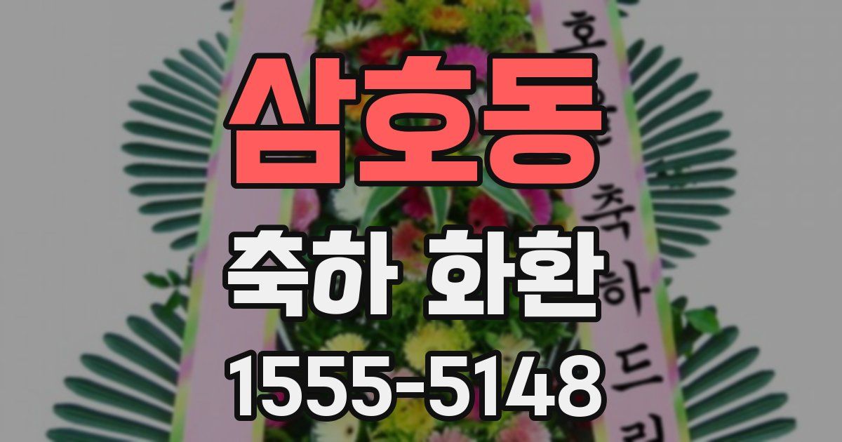 삼호동 축하 화환