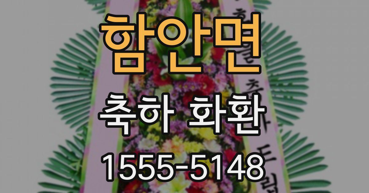 함안면 축하 화환