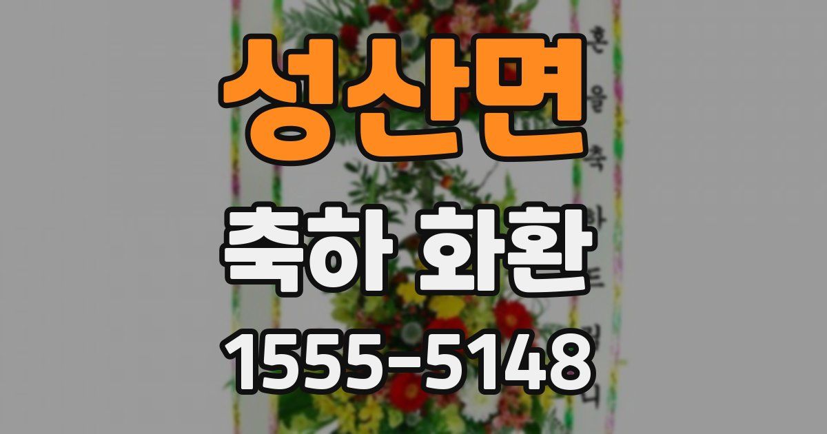 성산면 축하 화환