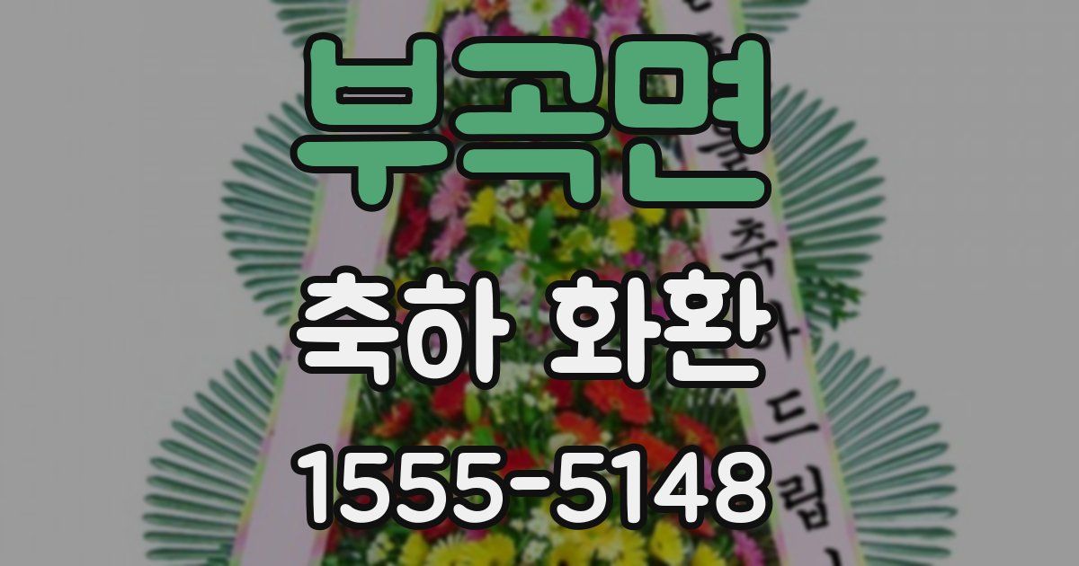 부곡면 축하 화환