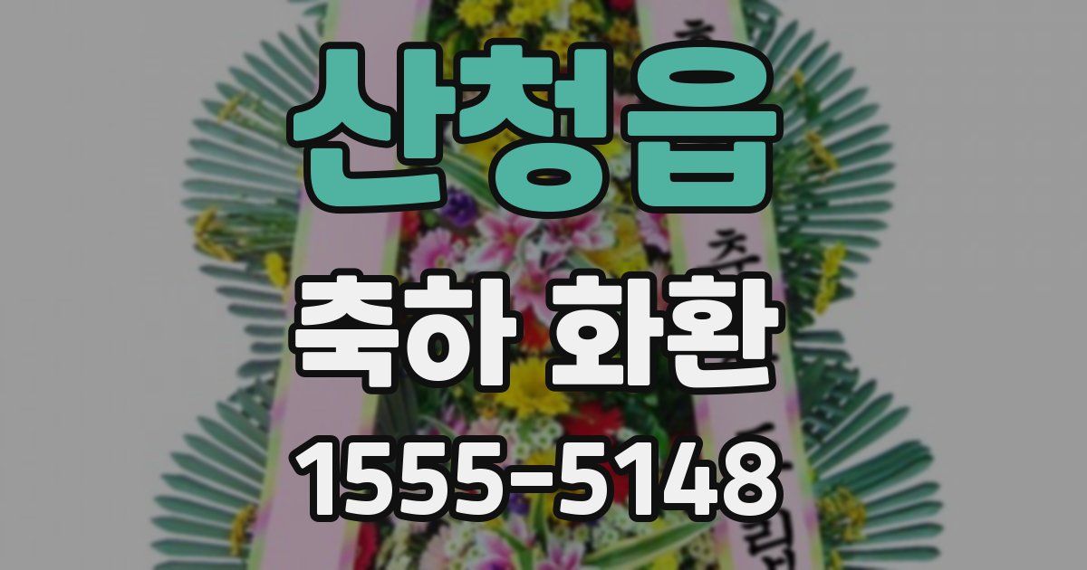 산청읍 축하 화환