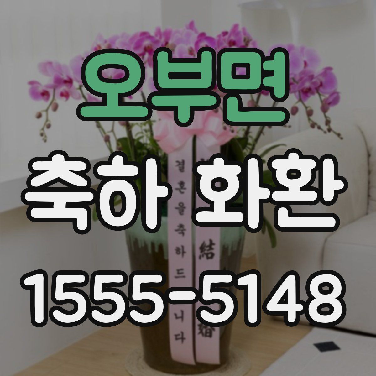 오부면 축하 화환