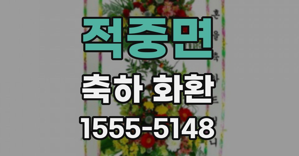 적중면 축하 화환