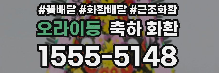 오라이동 축하 화환