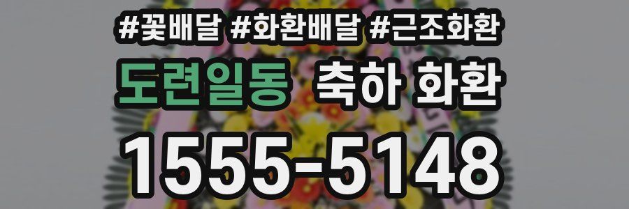 도련일동 축하 화환