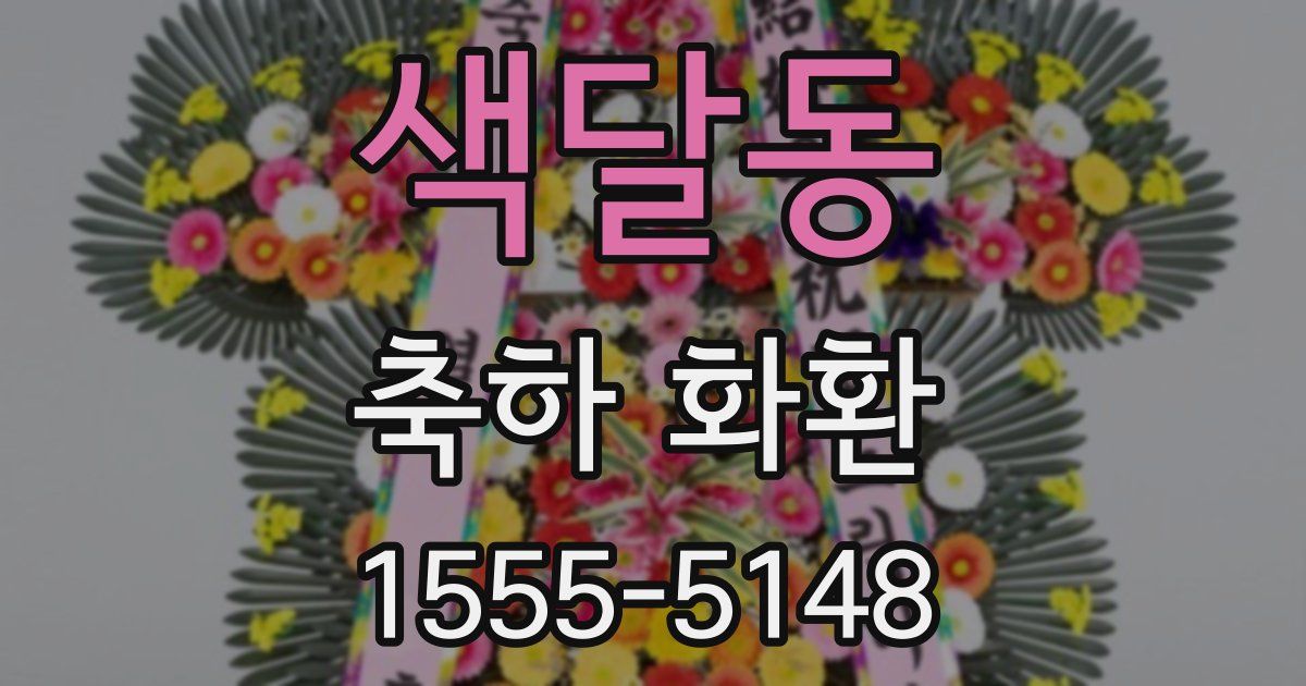 색달동 축하 화환