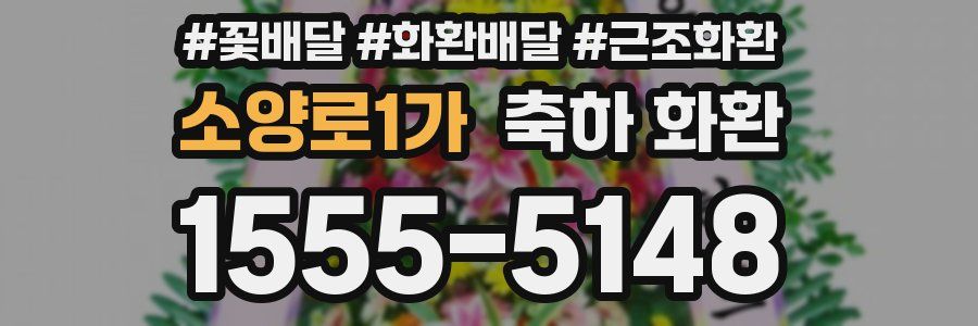 소양로1가 축하 화환
