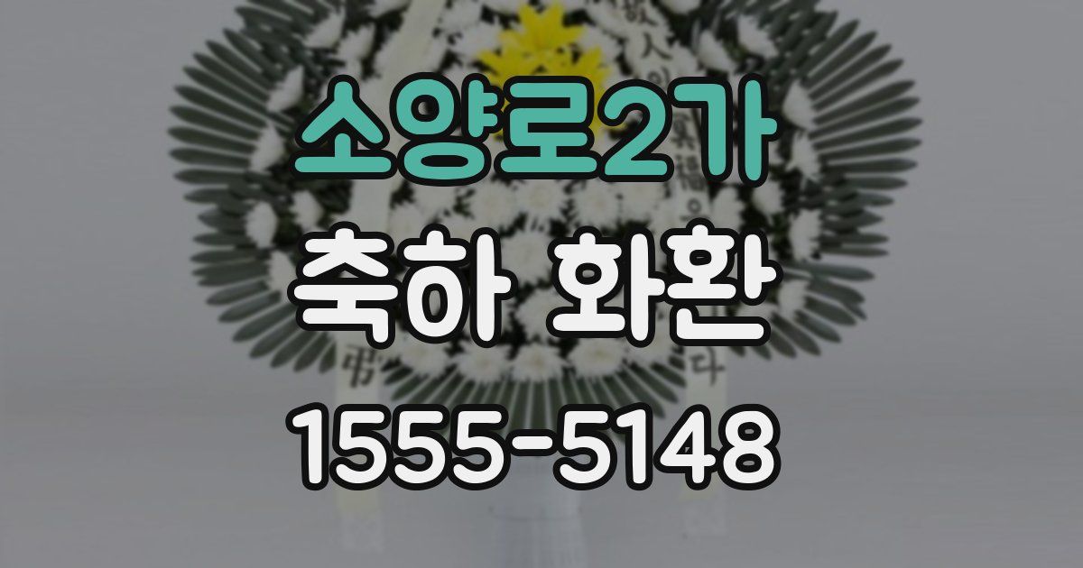 소양로2가 축하 화환